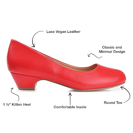 Journee Collection Saar Womens Round Closed Toe Block Heel Pumps
