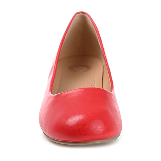 Journee Collection Saar Womens Round Closed Toe Block Heel Pumps