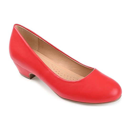 Journee Collection Saar Womens Round Closed Toe Block Heel Pumps
