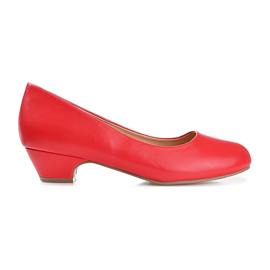 Journee Collection Saar Womens Round Closed Toe Block Heel Pumps