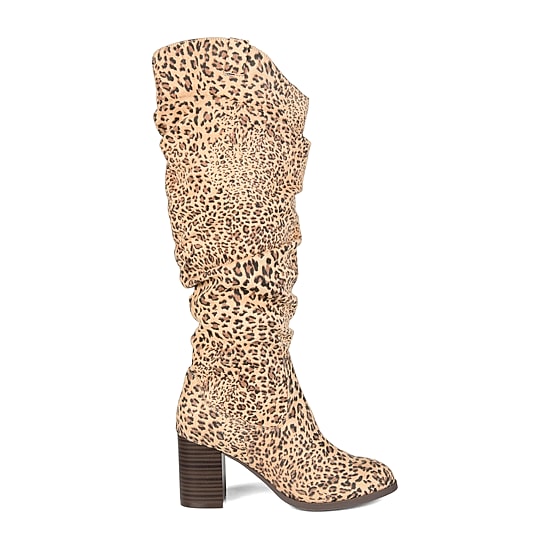Journee Collection Womens Aneil Extra Wide Calf Stacked Heel Over the Knee Boots