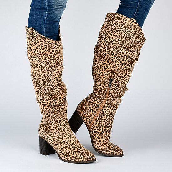 Journee Collection Womens Aneil Stacked Heel Knee Boots