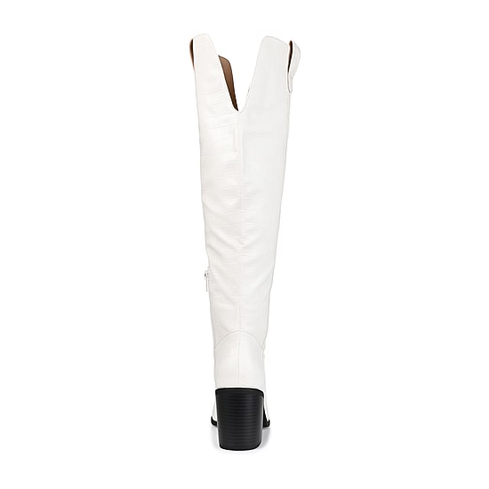 Journee Collection Womens Therese Extra Wide Calf Stacked Heel Riding Boots