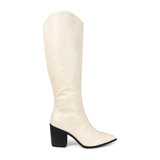 Journee Collection Womens Daria Wide Calf Stacked Heel Riding Boots