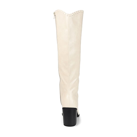 Journee Collection Womens Daria Extra Wide Calf Stacked Heel Riding Boots