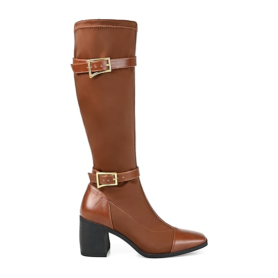Journee Collection Womens Gaibree Stacked Heel Riding Boots