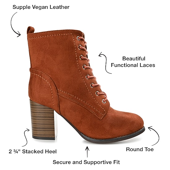 Journee Collection Womens Baylor Stacked Heel Booties