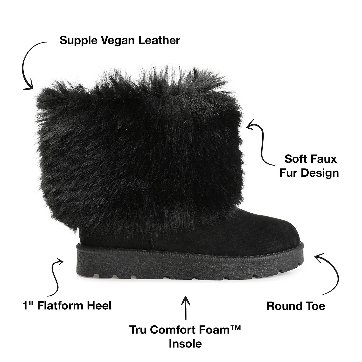 Journee Collection Womens Shanay Flat Heel Winter Boots