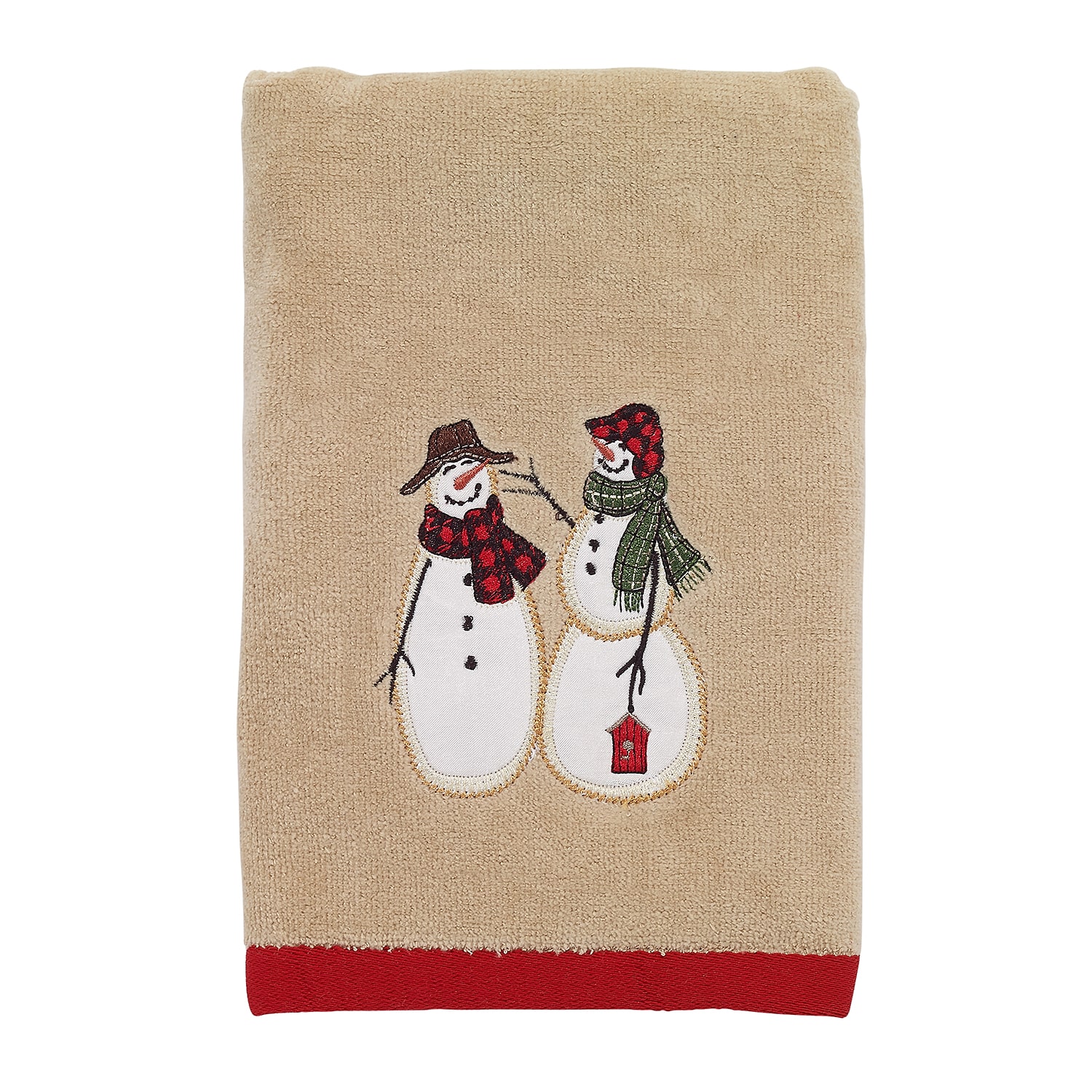 Avanti Snowman Gathering Embellished Hand Towel