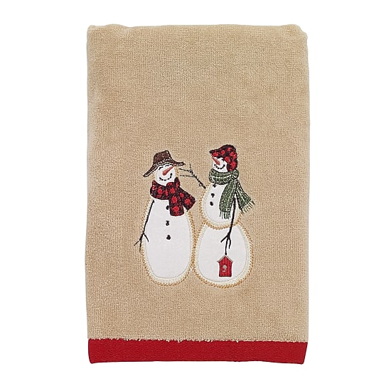 Avanti Snowman Gathering Embellished Hand Towel