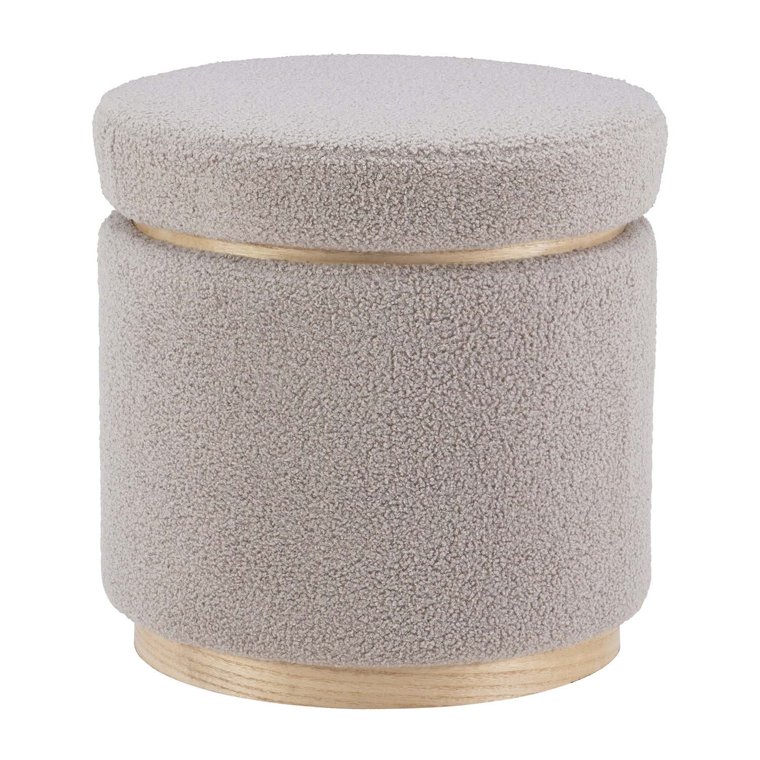 Berlinda Sherpa Round Storage Ottoman