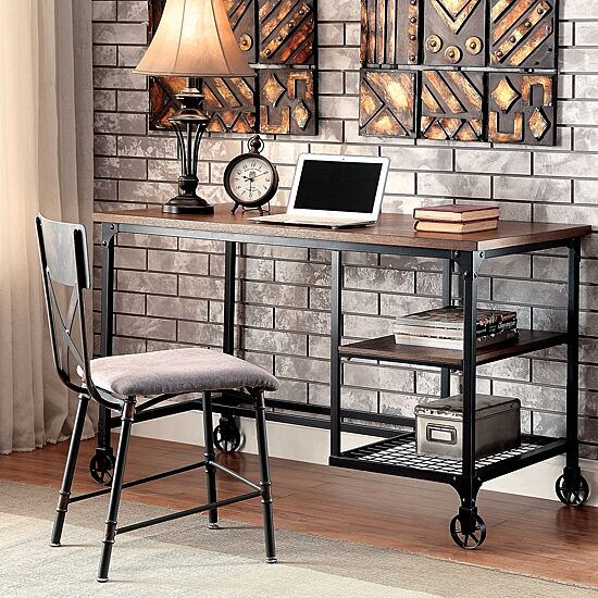 Furniture of America™ Deller 2 Shelves Writing Desk