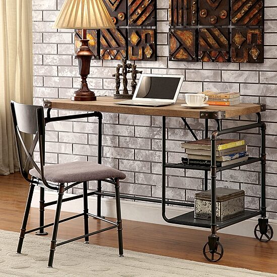 Furniture of America™ Sigourney 2 Shelves Writing Desk