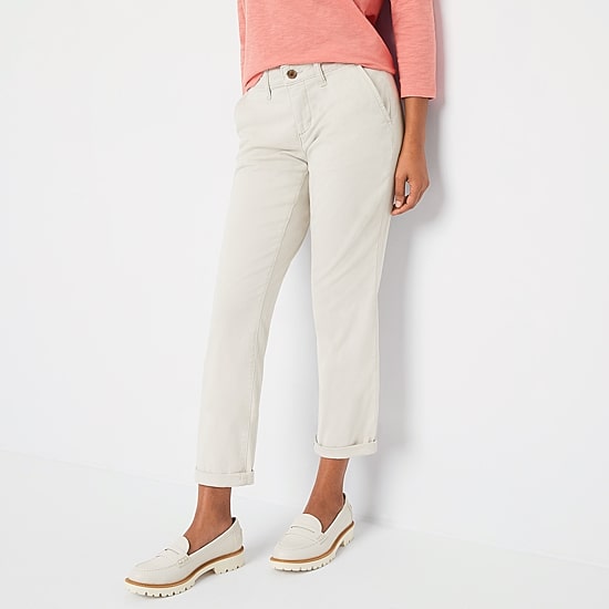 St. John's Bay Women's  Relaxed Fit Girl Friend Chino Pant