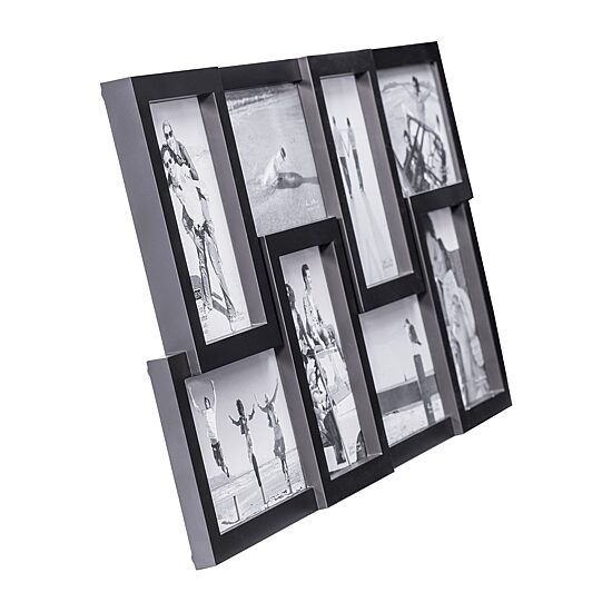 Malden 8-Op 4x6 Puzzle Collage Black Wall Frame