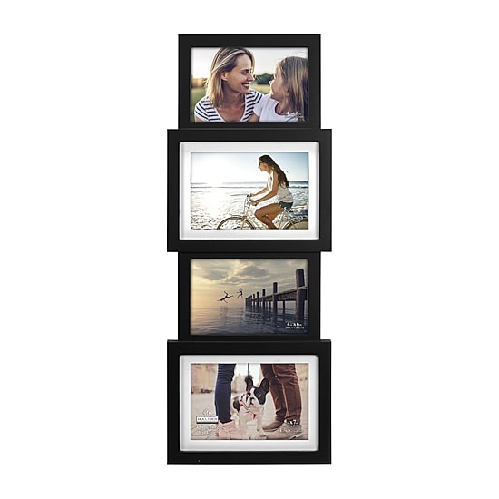 Malden 4-Op 4x6/5x7 Black Panel Wall Frame