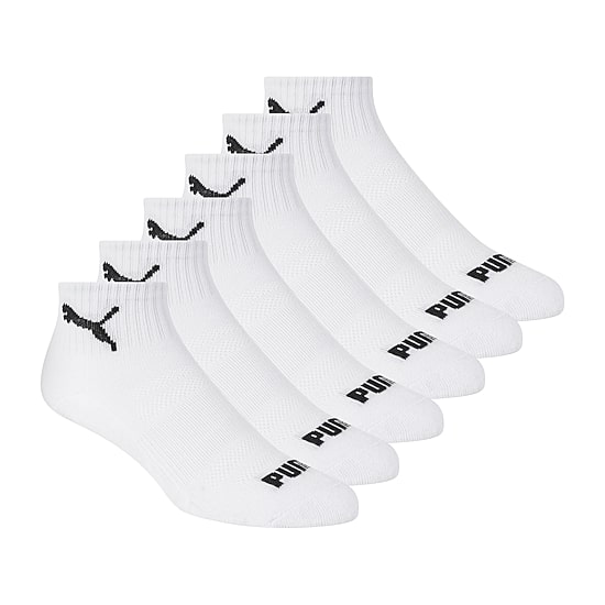 PUMA Sportstyle Training Womens Multi-Pack 6 Pair Quarter Ankle Socks