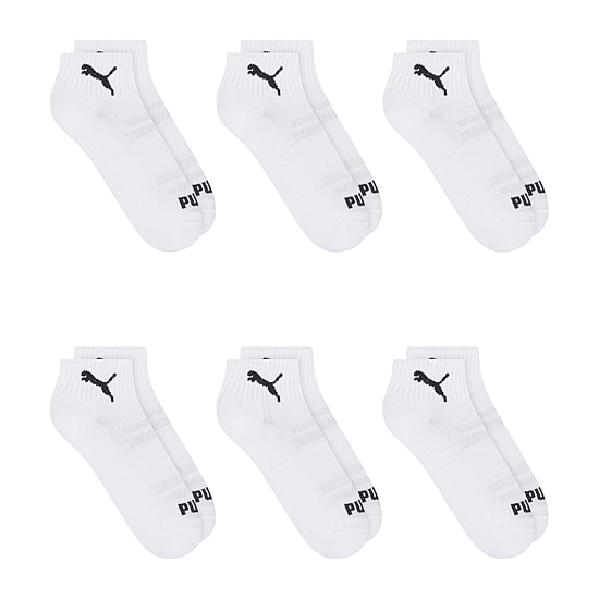 PUMA Sportstyle Training Womens Multi-Pack 6 Pair Quarter Ankle Socks