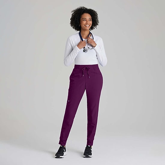 Barco One Bop513 Boost 3-Pocket Mid-Rise Jogger Womens Scrub Pant