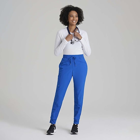 Barco One Bop513 Boost 3-Pocket Mid-Rise Jogger Womens Plus Tall Scrub Pant