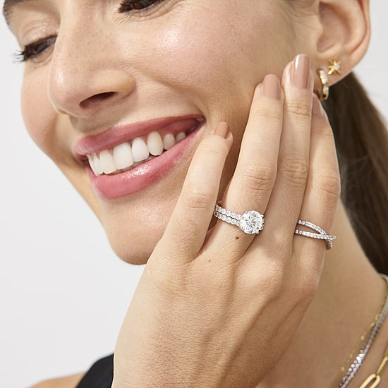 Diamond Addiction North Star (G-H / Si2-I1) 1/10 CT. T.W. Lab Grown White Diamond 10K Gold Over Silver 10mm Star Stud Earrings