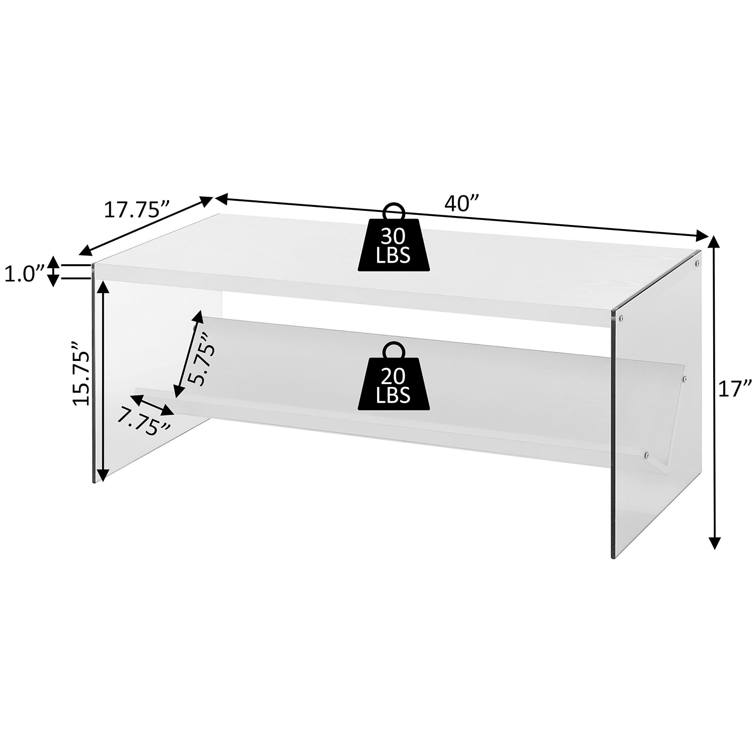 Convenience Concepts Soho Coffee Table