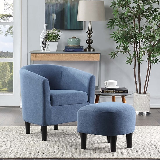 Take a Seat Churchill Accent Chair with Ottoman