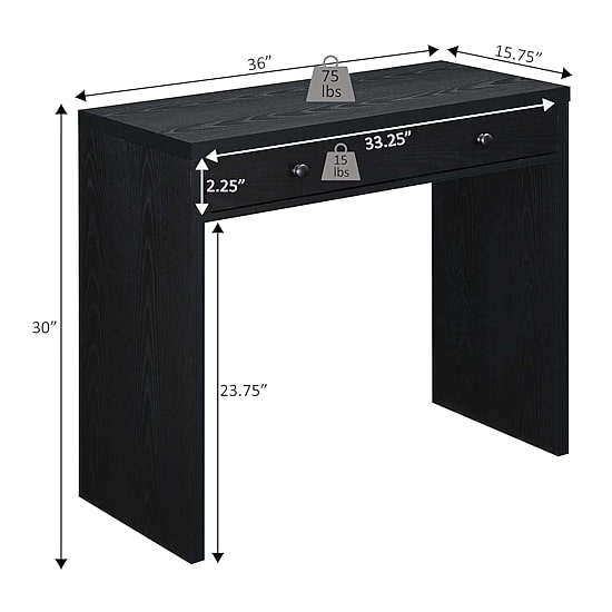 Convenience Concepts Northfield Office And Library Collection Writing Desk