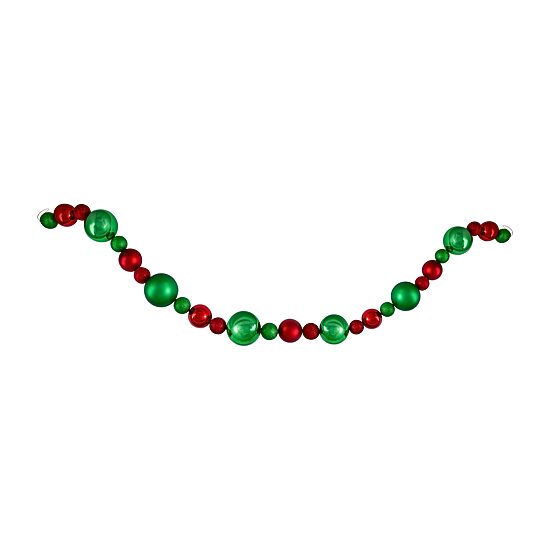 Northlight 3-Finish Shatterproof Ball Christmas Indoor Garland