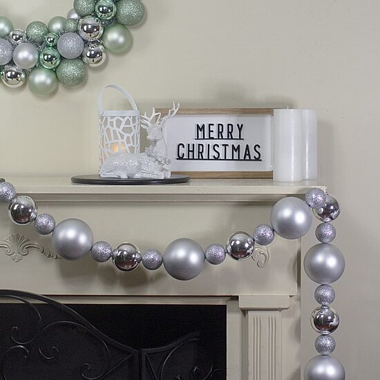 Northlight Shatterproof Ball 3-Finish Christmas Indoor Garland