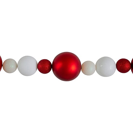 Northlight 3-Finish Red And White Christmas Indoor Garland
