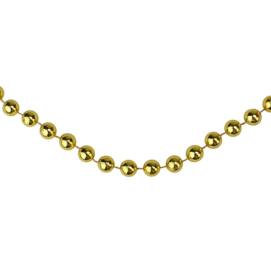 Northlight Shiny Gold Round Beaded Christmas Outdoor Garland