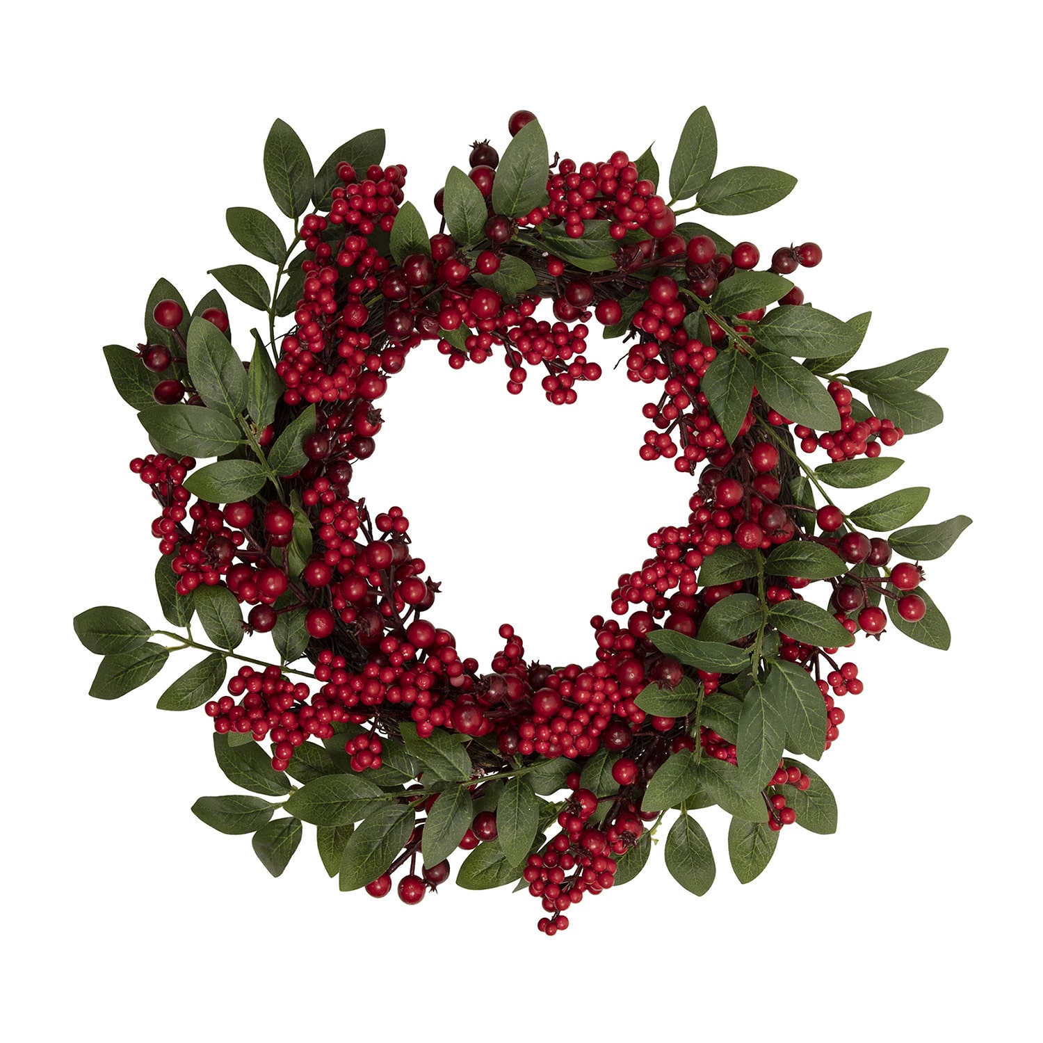 Northlight Lush Berry And Leaf Unlit Wreath
