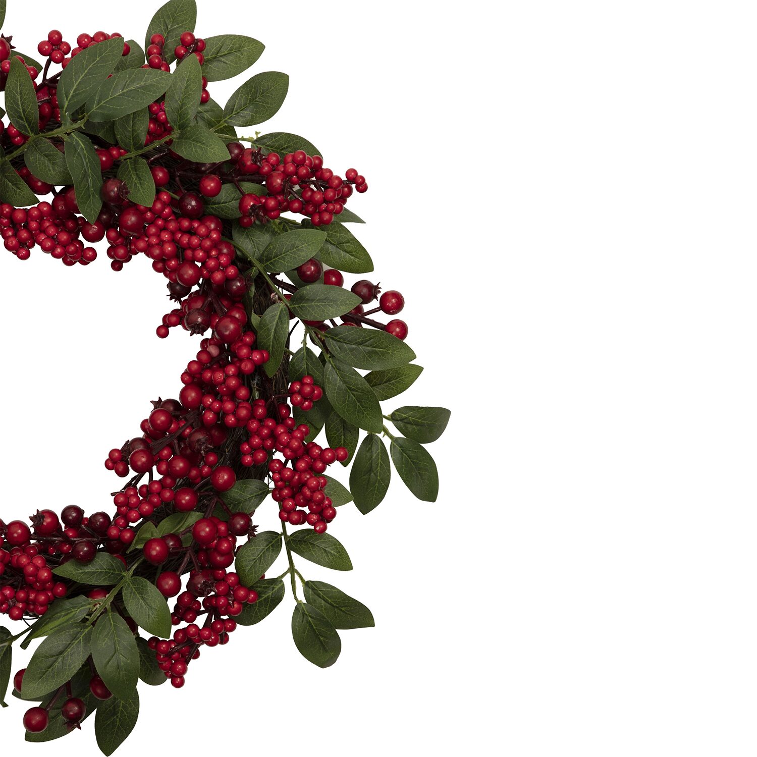 Northlight Lush Berry And Leaf Unlit Wreath