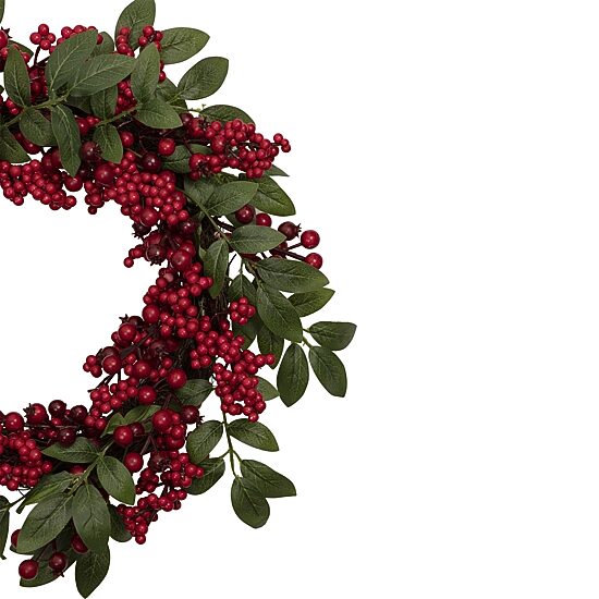 Northlight Lush Berry And Leaf Unlit Wreath