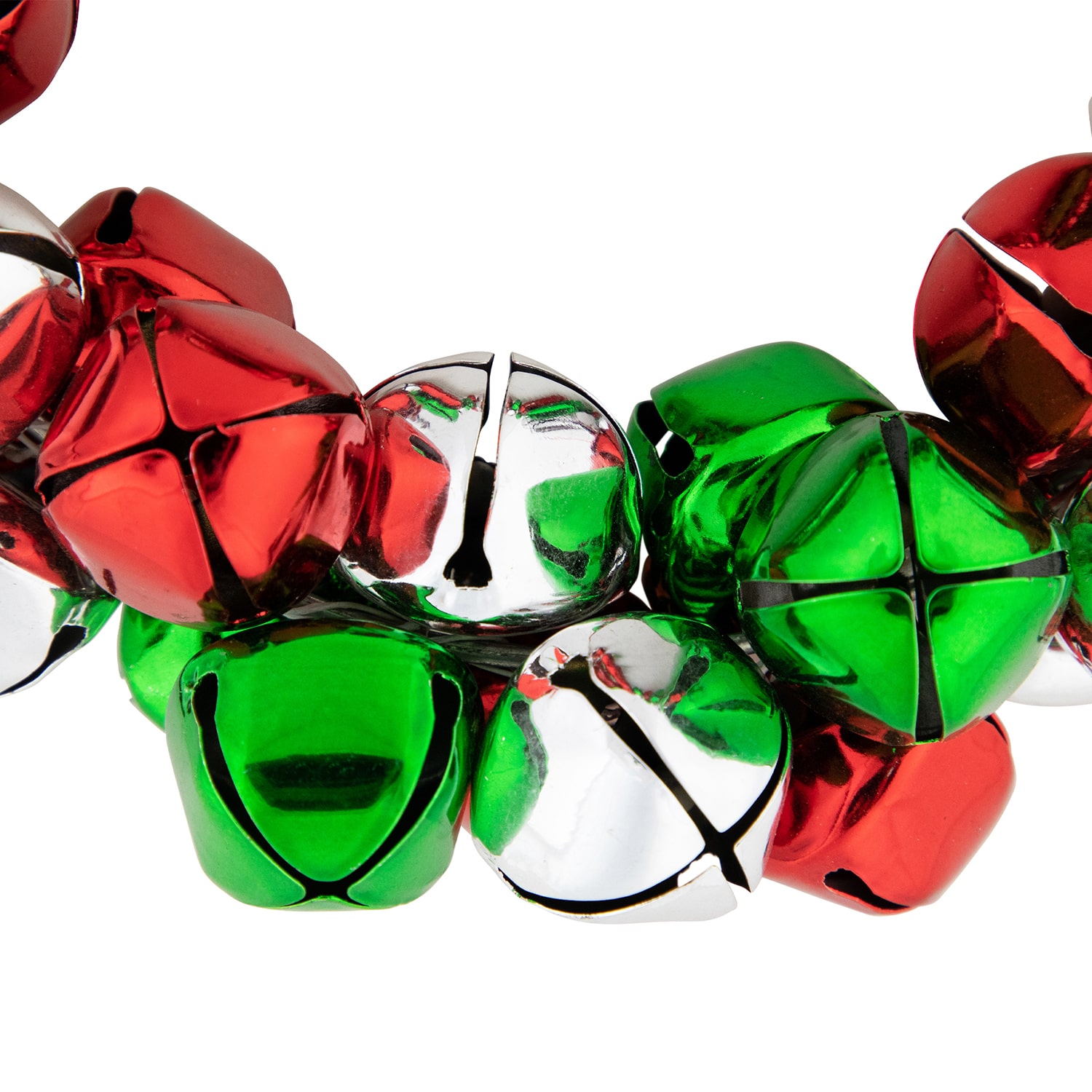 Northlight Red Silver Green Jingle Bell Wreath
