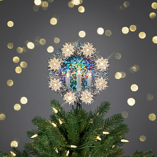 Northlight Silver Candles With Clear Lights Pre-Lit Wreath