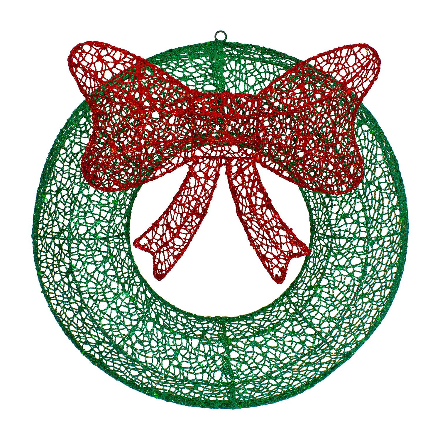Northlight Green Glitter With Led Lights Pre-Lit Wreath