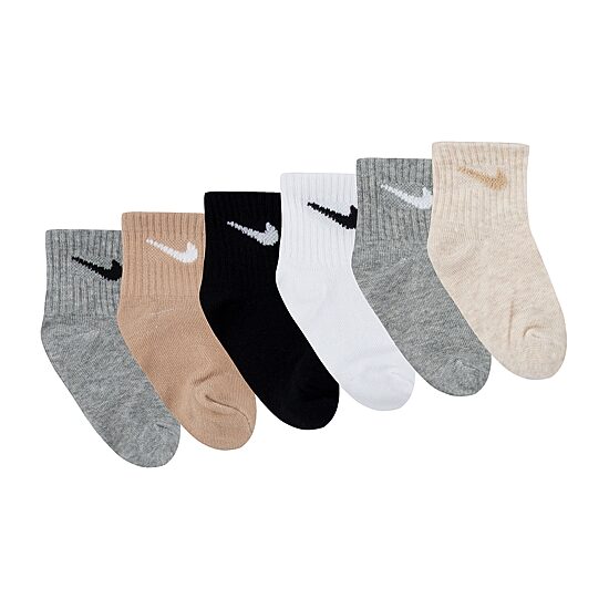 Nike Unisex 6 Pair Toddler Quarter Ankle Socks