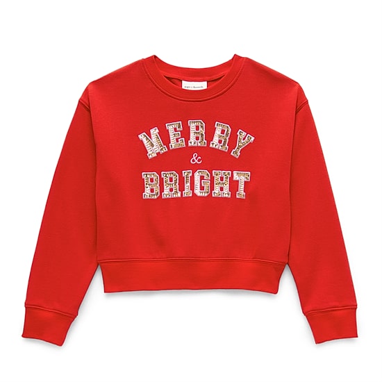 Jingle Ball Girls Crew Neck Long Sleeve Sweatshirt