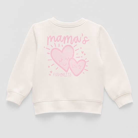 Okie Dokie Baby Girls Round Neck Long Sleeve Sweatshirt