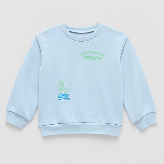 Okie Dokie Toddler & Little Boys Crew Neck Fleece Long Sleeve Sweatshirt