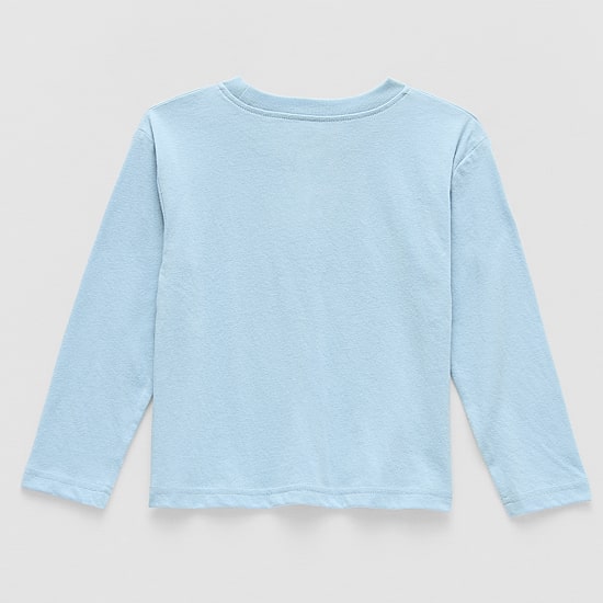 Okie Dokie Toddler & Little Girls Round Neck Long Sleeve Regular Fit Graphic T-Shirt