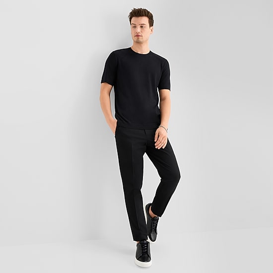 J. Ferrar Solid Mens Crew Neck Short Sleeve Pullover Sweater
