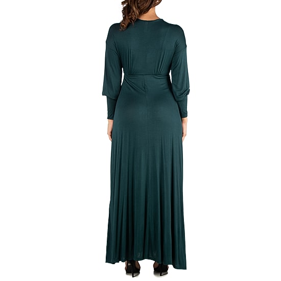24seven Comfort Apparel Womens Long Sleeve Maxi Dress
