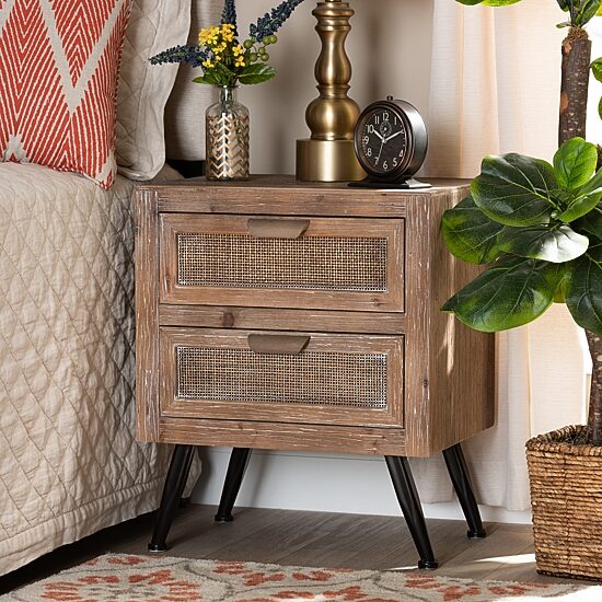 Calida Bedroom Collection Mid Century Nightstand
