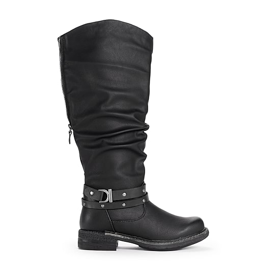 Muk Luks Womens Logger Victoria Stacked Heel Winter Boots