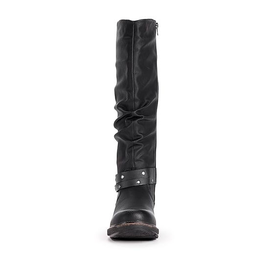 Muk Luks Womens Logger Victoria Stacked Heel Winter Boots
