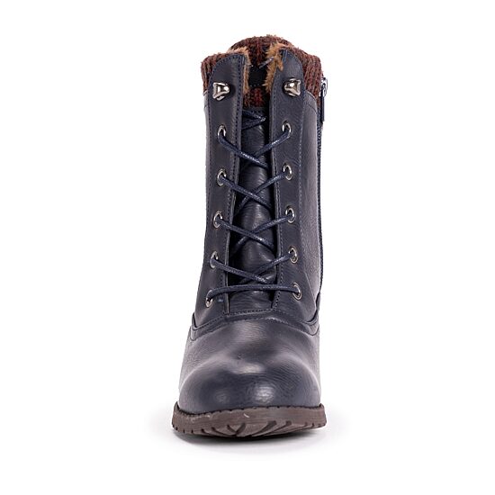 Muk Luks Womens Lacy Lori Stacked Heel Winter Boots
