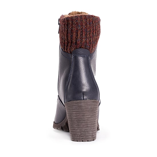 Muk Luks Womens Lacy Lori Stacked Heel Winter Boots